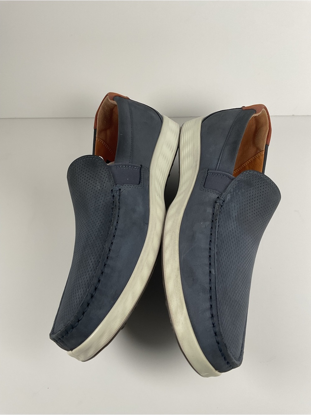 ECCO Men’s Blue Leather Loafers Slip On Comfort Casual Walking Shoes EU 44 - Picture 7 of 9